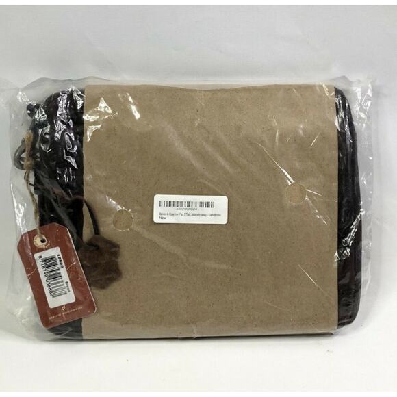 Spikes & Sparrow Dark Brown Buffalo Leather Tablet Case iPad Sleeve Bag 11x9.5 - Picture 11 of 11